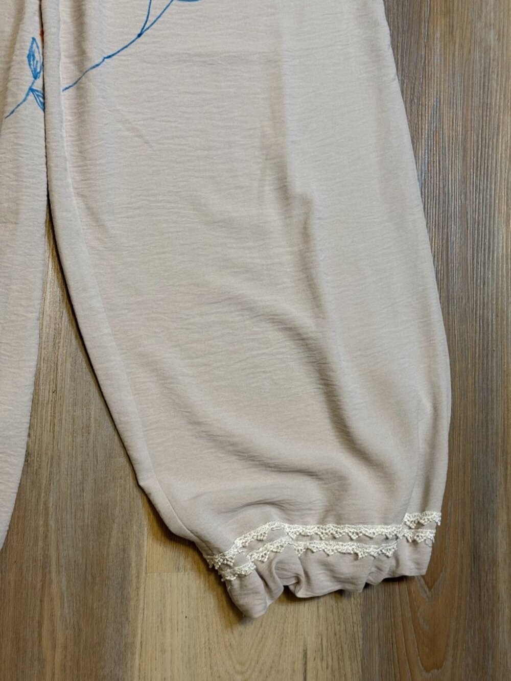 Hand Painted Upcycled Cottagecore Harem Boho Balloon Pants - Picture 6 of 8